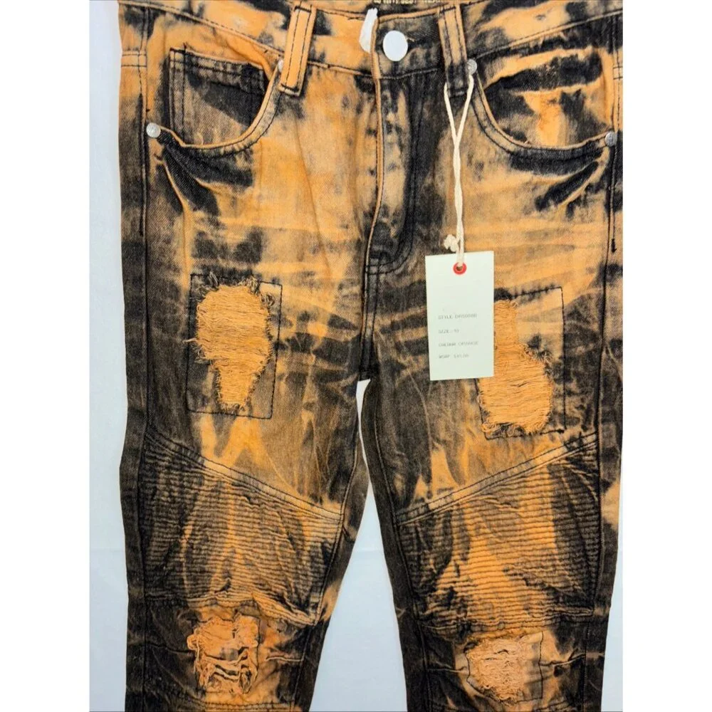 Denim  & Rivets Distressed New  Youth Brown Denim Size  S10